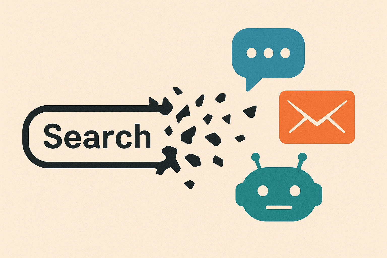 What follows the decline of search traffic?